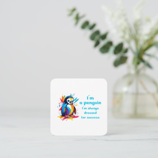 僕は成功の支度をしている スクエア名刺 (スタンド正面)