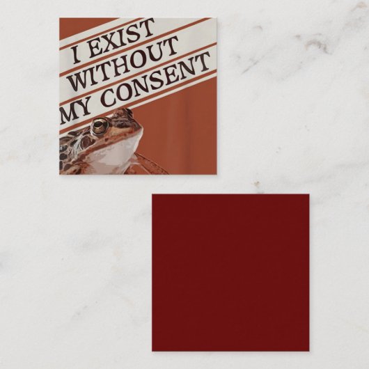 僕は承諾を得ずに存在する、僕は承諾を得ずに存在する スクエア名刺 (正面/裏面)