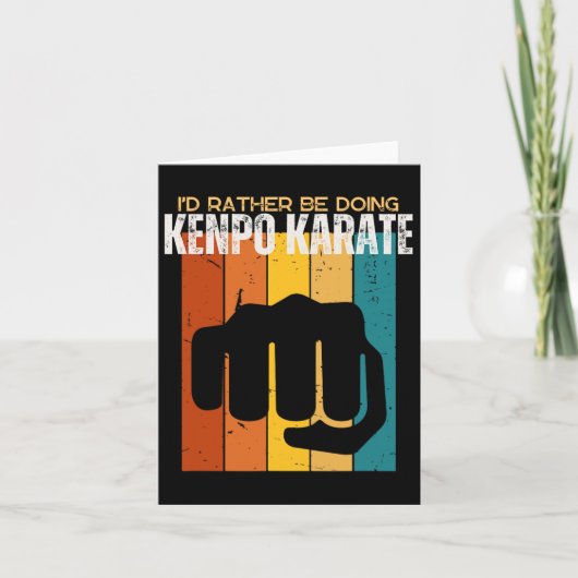 僕は拳法空手アメリカンおもしろいケをやりたい カード (正面)