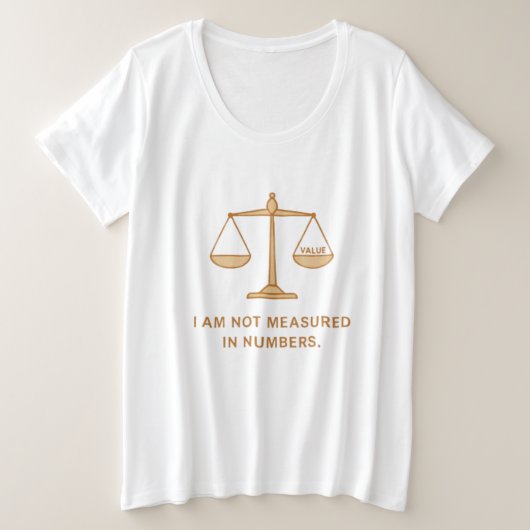 僕は数が少ない プラスサイズTシャツ (デザイン正面)