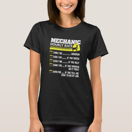僕は整備士時給だ Tシャツ (正面)