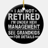 僕は新しい退職した経営の下にいるわけじゃない セラミックオーナメント (裏面)