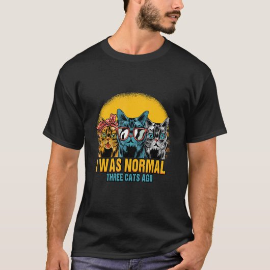 僕は普通の3匹の猫クールで、母パパ Tシャツ (正面)