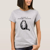 僕は朝顔の女の猫おもしろいシャツじゃない Tシャツ (正面)