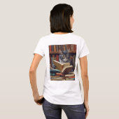 「僕は本猫だおもしろい」という女のTシャツ Tシャツ (裏面フル)