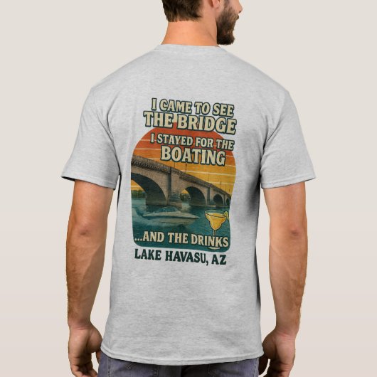 僕は来橋へ行って飲み物を飲みに行った Tシャツ (裏面)