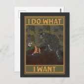 僕は欲しい事をする |おもしろい猫 ポストカード (正面/裏面)