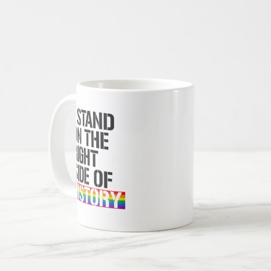 僕は歴史の右側に立つ コーヒーマグカップ (正面左)