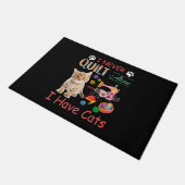 僕は決してキルトしか持っていない猫の性交キルティング ドアマット (アングル)