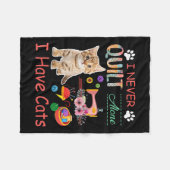 僕は決してキルトしか持っていない猫の性交キルティング フリースブランケット (正面(横))