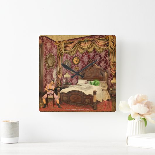 僕は決して結婚したパイロット スクエア壁時計 (ホーム)