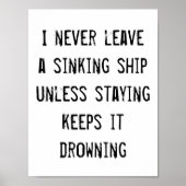 僕は沈み離れ込む船だ、引用文ポスター ポスター (正面)