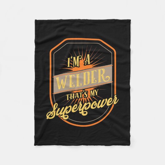 僕は溶接工だ フリースブランケット (正面)