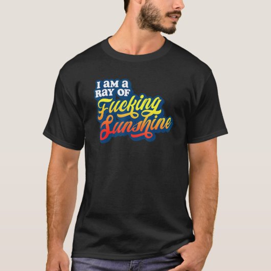 僕は照りつける照りつける日照り気色の悪い反社会的Sの光線だ Tシャツ (正面)