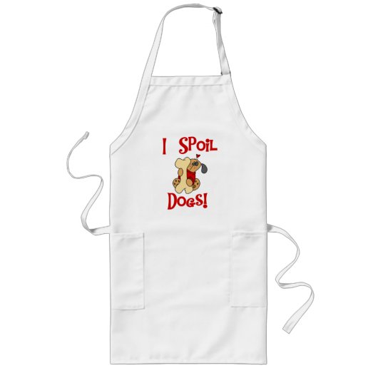 僕は犬のTシャツやプレゼントが大好き ロングエプロン (正面)