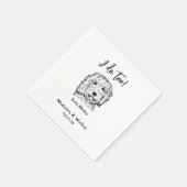 僕は犬パーソナライズされたの愛称を結婚する スタンダードカクテルナプキン (角)