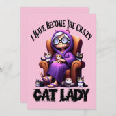 僕は猫の婦人熱狂するになった 招待状 (正面/裏面)