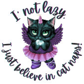 僕は猫の昼寝のタイポグラフィ信じで、怠け者じゃない Tシャツ