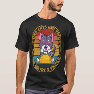 僕は猫タコスが好きで、メキシコの猫は3人くらいかな Tシャツ