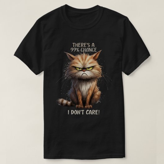 僕は猫気にのことわざの笑いおもしろい猫 Tシャツ (デザイン正面)