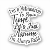 僕は獣医だ救よ、ちょっと考えてみよう シール (正面)