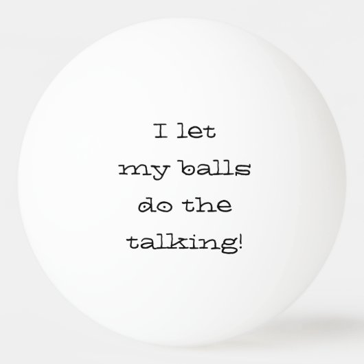 僕は玉に任して話すおもしろい 卓球ボール (正面)