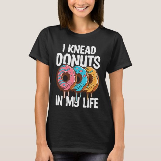 僕は生まれてからドーナツをこねる Tシャツ (正面)