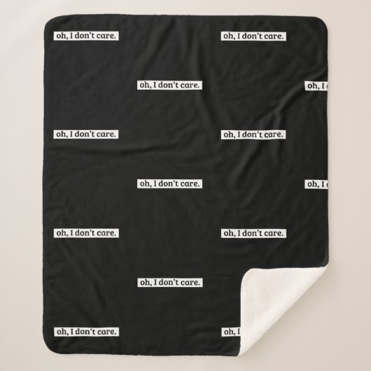 僕は皮肉気になメッセージは気にない シェルパブランケット (正面)