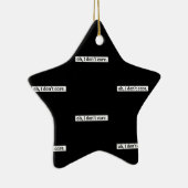 僕は皮肉気になメッセージは気にない セラミックオーナメント (右)