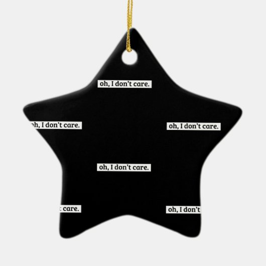 僕は皮肉気になメッセージは気にない セラミックオーナメント (正面)