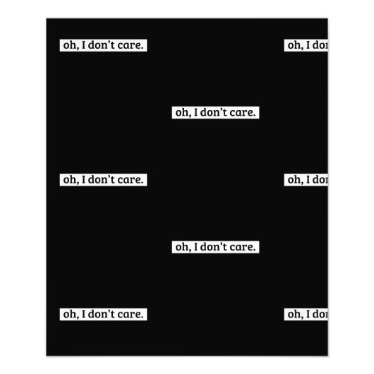 僕は皮肉気になメッセージは気にない フォトプリント (正面)