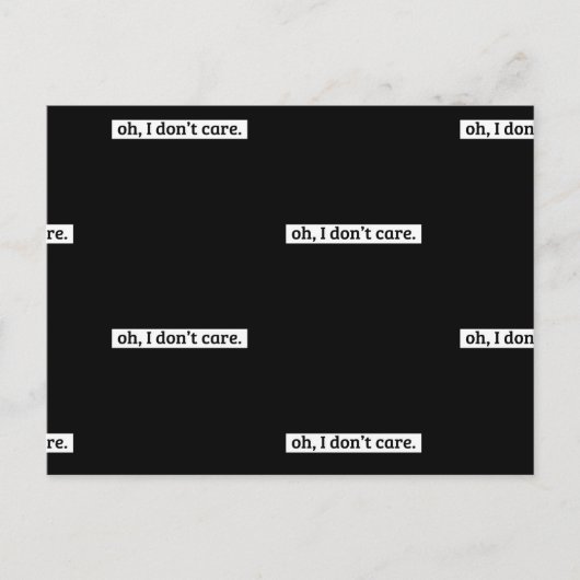 僕は皮肉気になメッセージは気にない ポストカード (正面)