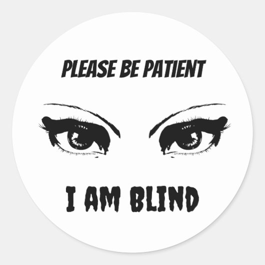 僕は目が見えない ラウンドシール (正面)