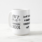 僕は看護学校に入れぬ |おもしろいナース コーヒーマグカップ (正面左)