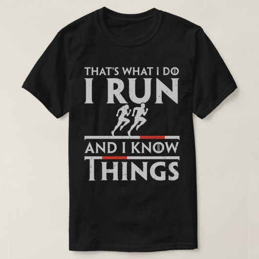 僕は知っているよ走うなことをやっている Tシャツ (デザイン正面)
