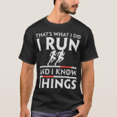 僕は知っているよ走うなことをやっている Tシャツ (正面)