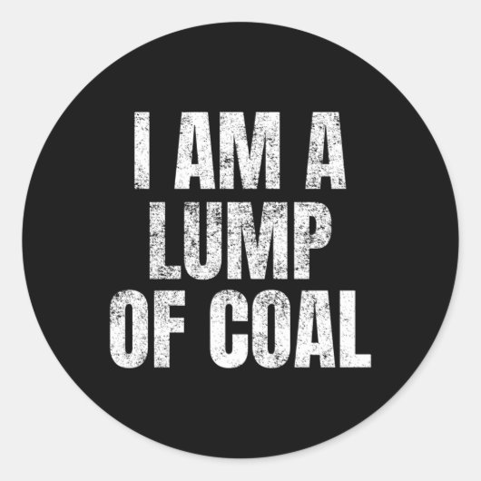 僕は石炭を積んだ簡単シンプル ラウンドシール (正面)