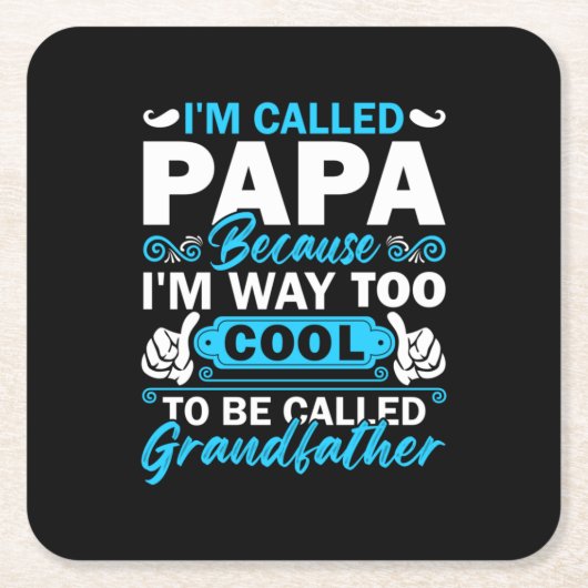 僕は祖父とカッコいいも呼ぶに足らぬ スクエアペーパーコースター (正面)