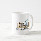 僕は禁止された本を持っておもしろいいる コーヒーマグカップ (正面右)