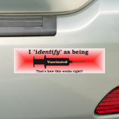 僕は種痘を受けて赤いのだと思う バンパーステッカー (車上)