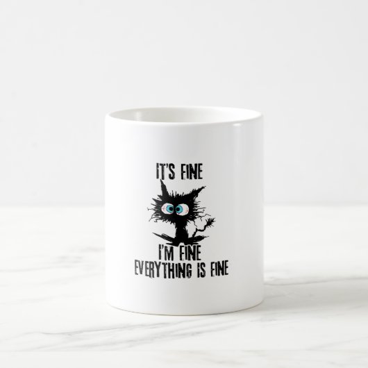 僕は素晴らしすべて素晴らしが黒素晴らし猫だ コーヒーマグカップ (中央)