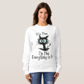 僕は素晴らし全て猫の汗素晴らしのおもしろいシャツ スウェットシャツ (正面フル)