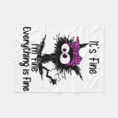 僕は素晴らし全て素晴らし猫の素晴らし胸C フリースブランケット (正面(横))