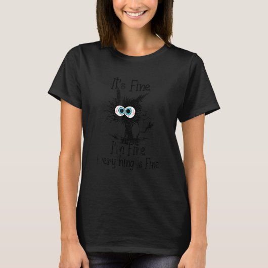 僕は素晴らし全て素晴らし猫の素晴らし黒 Tシャツ (正面)