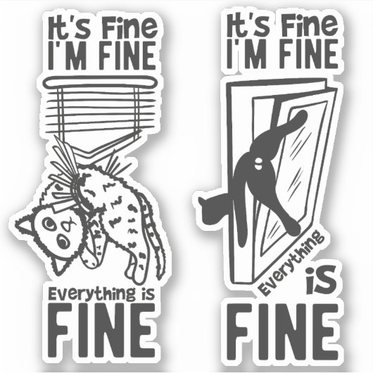 僕は素晴らし全て素晴らし猫素晴らしだおもしろい シール (正面)