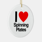 僕は紡績が好きだプレート セラミックオーナメント (右)