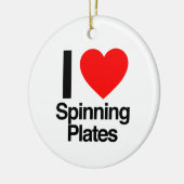 僕は紡績が好きだプレート セラミックオーナメント (左)