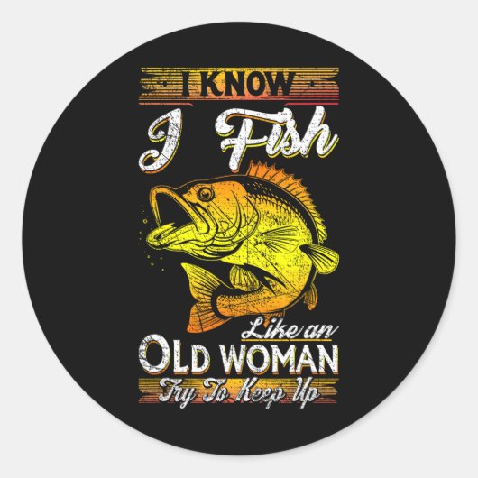 僕は老婆のように魚を釣る ラウンドシール (正面)