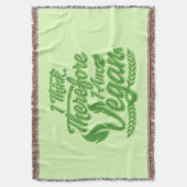 僕は考えだからビーガンだ スローブランケット (正面縦)