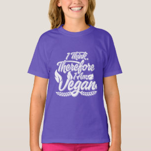 僕は考えだからビーガンだ Tシャツ